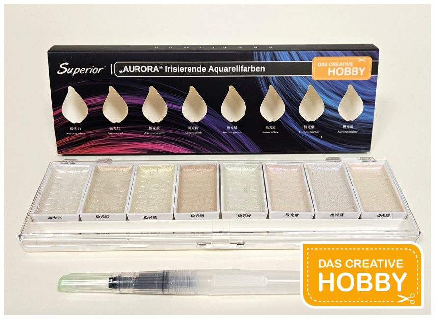 Irisierende Aquarellfarben