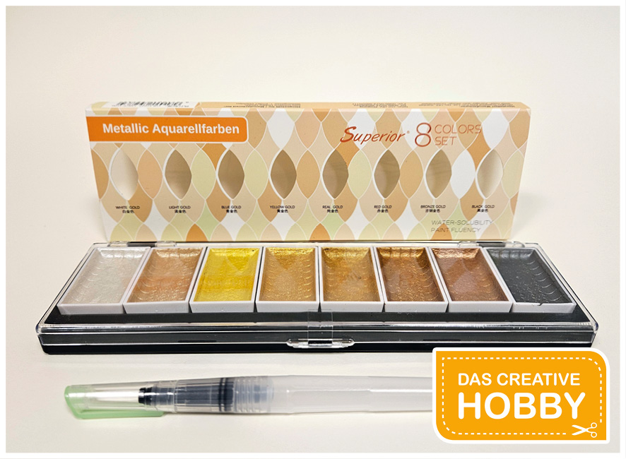 Metallic Aquarellfarben - Goldtöne